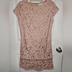 NWOT Calypso Lace Dress in Pink Champagne color, line size M